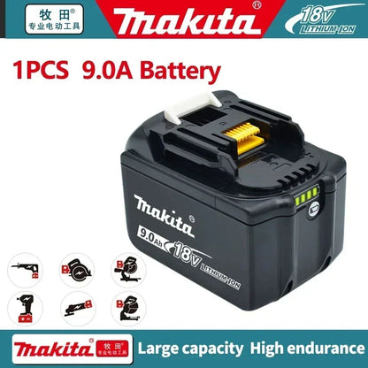 Bateria recarregável Makita 18V 6.0AH 9.0AH 100% original, bateria para ferramenta elétrica Makita BL1840 BL1830B BL1830B, carregador 18V