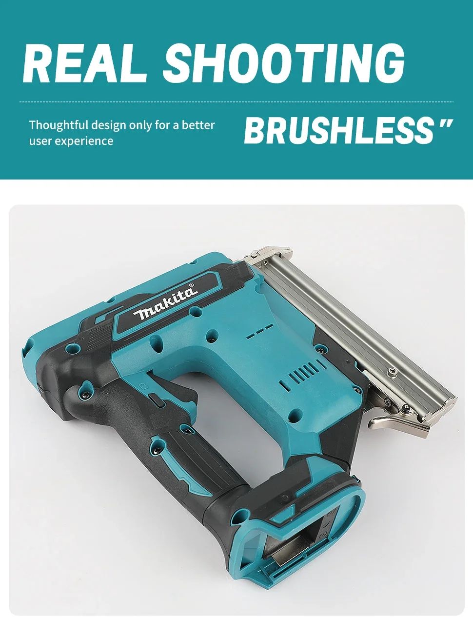 Pistola de Prego Makita a Bateria: Pregos de 10-30mm, Capacidade de 100 Pregos, Bateria de 22900mAh, Vibração de ≤2,5m/s², Alta Velocidade e Baixo Ruído para Trabalhos em Madeira