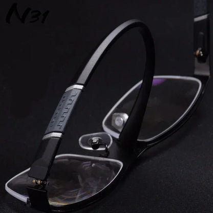 Óculos de Leitura Masculino Feminino de Alta Qualidade Meio Aro Dioptria Óculos de Grau Negócios Masculino Presbiopia Lentes De Leitura Mujer