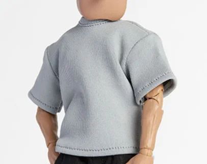 1/12 Scale Male Casual Zippered Hoodie Vest Pants Clothes Set Loose Short Sleeves T-Shirt Shorts Fit 6" Action Figures Body Doll