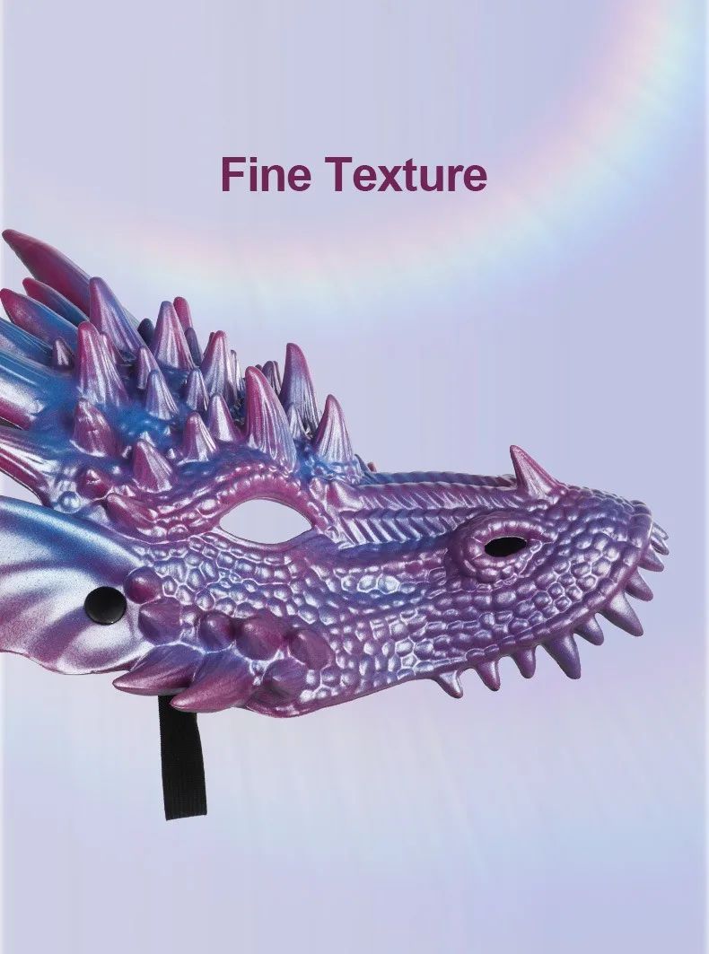 Party Supplies Pearl Blue Dragon Mask 3D Printing Dragon Knight Mask Cosplay Mask Halloween Mask Party Costume Props