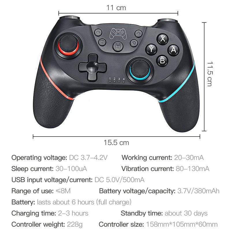 Wireless Bluetooth for Nintendo Switch & OLED Lite PC Controller Gamepad Joystick Control Computer Game Pad Mando Command Gaming