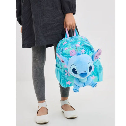 Miniso Disney Stitch Kawaii Children Schoolbag Set Cartoon Student Bookbag Lunch Bag Pen Case Casual High Capacity Backpack Gift