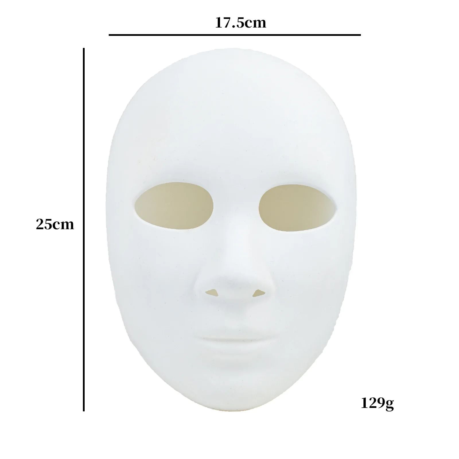 Blank Face Mask Cosplay DIY White Hand-Painted Doodle Thicken Plastic Masks Carnival Masquerade Halloween Party Costumes Props