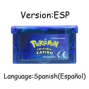 Jogo GBA Série Pokémon Cartucho de Videogame 32 Bits Cartão de Console Pokémon Emerald FireRed LeafGreen Ruby Sapphire Multi-idioma