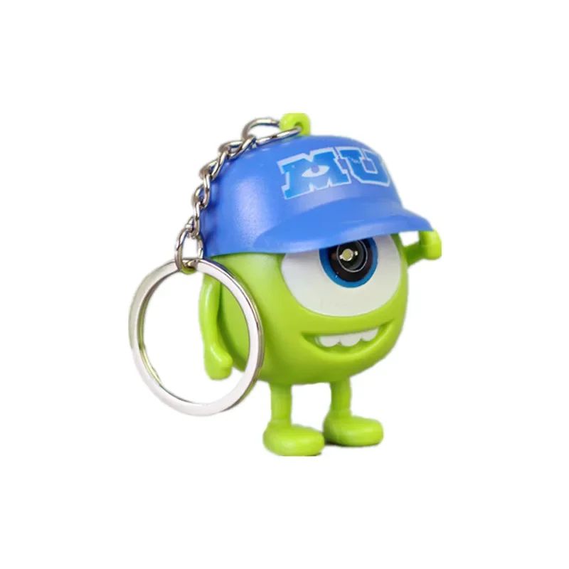 Monsters University Mike Chaveiro Luz de LED Som Anime Wazowski MrQ Bonecos de Ação Pingente Brinquedo Presente Fofo Presente de Aniversário para Crianças