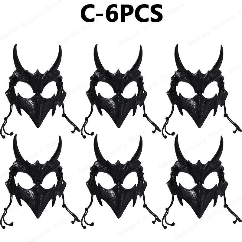 Halloween Half Face Mask Popular Dragon God Fierce Tiger Night Dog Man Wolf Costume Skull Performance Mask Mask Deadpool Terror