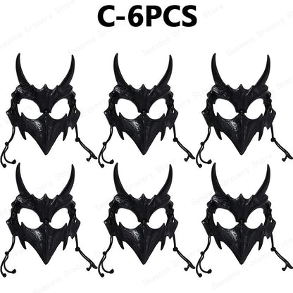 Halloween Half Face Mask Popular Dragon God Fierce Tiger Night Dog Man Wolf Costume Skull Performance Mask Mask Deadpool Terror
