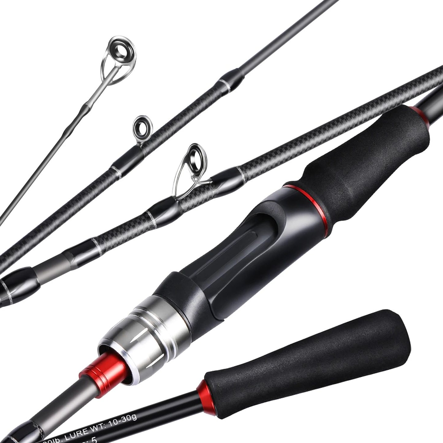 Sougayilang Lure Fishing Rod 1.8m 2.1m Carbon Fiber Spinning Casting Fishing Rod Bait Weight 10-30g for Carp Pike Bass Fishing