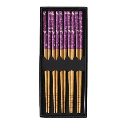 5 pares de pauzinhos japoneses para sushi, antiderrapantes, reutilizáveis, chineses, utensílios de mesa, presente, ferramentas de cozinha