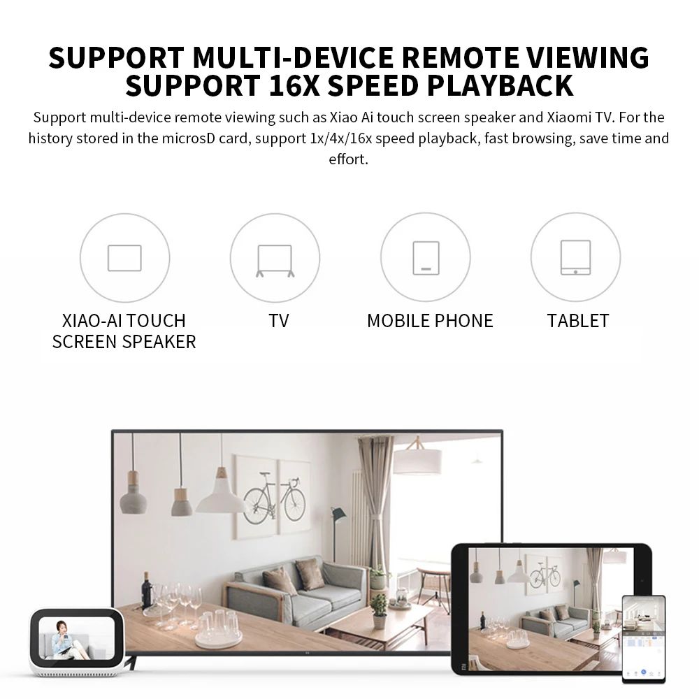 Xiaomi 360° Smart Home Security Camera Mi PTZ 2K Webcam 1296P 3 Megapixel AI Human Detection Night Vision Webcam Chinese Version