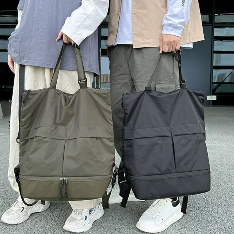 Mochila Unissex de Grande Capacidade Masculina e Feminina Mochilas de Nylon Impermeáveis Esportivas Modernas Mochilas Escolares Portáteis de Lazer Viagem