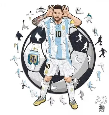 irregular Football Star Wooden Jigsaw Sports Stars Puzzle for Kids Adults Educational Fabulous Gift 300 Pcs DIY Puzzle Toys
