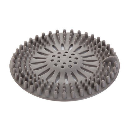 Silicone Drain Hair Catcher with Suction Cup Shower Bathtub Drain Strainer Hair Filter Drain Sink Strainer Bathroom Accessories