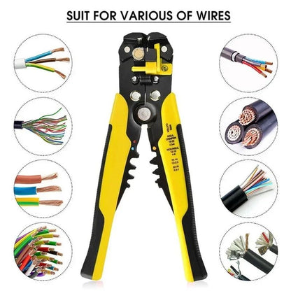 Alicate Crimpador Cortador de Cabo Desencapador de Fios Automático Ajustável Multifuncional Alicate de Crimpagem de Terminais Ferramenta Manual