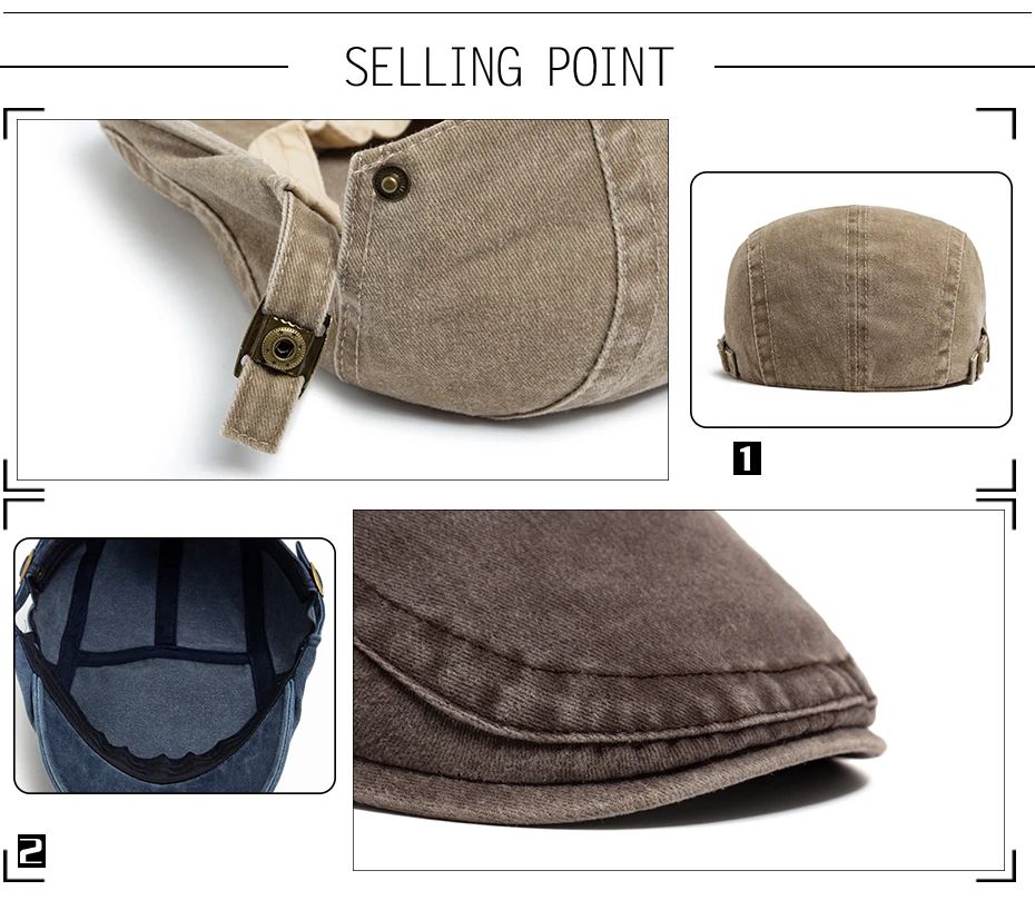 New Vintage Cotton Beret Men Women Fashion Flat Visor Cap Casual Autumn Berets Retro Newsboy Hat Summer Unisex Adjustable