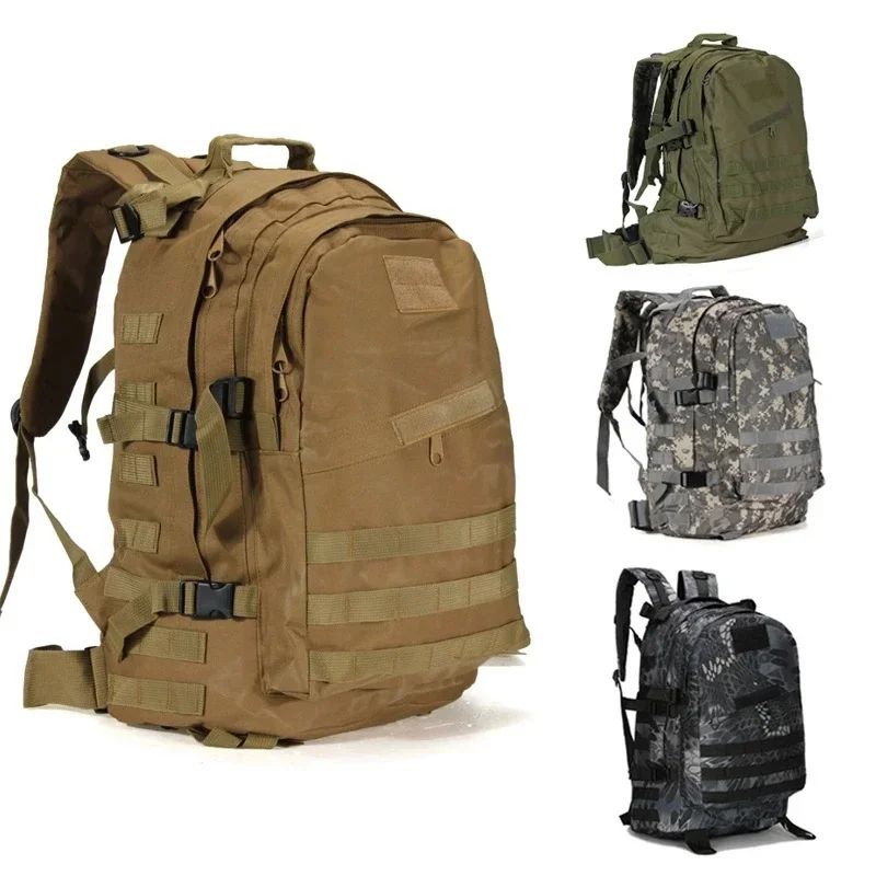 Mochila Tática 3D 50L para Atividades ao Ar Livre Molle Assault Bag à Prova D'água para Caça Escalada Caminhada Pesca Trekking Viagem