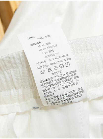 BC Summer Breathable Thin Linen Blended Loose Straight Elastic Waist Casual Shorts