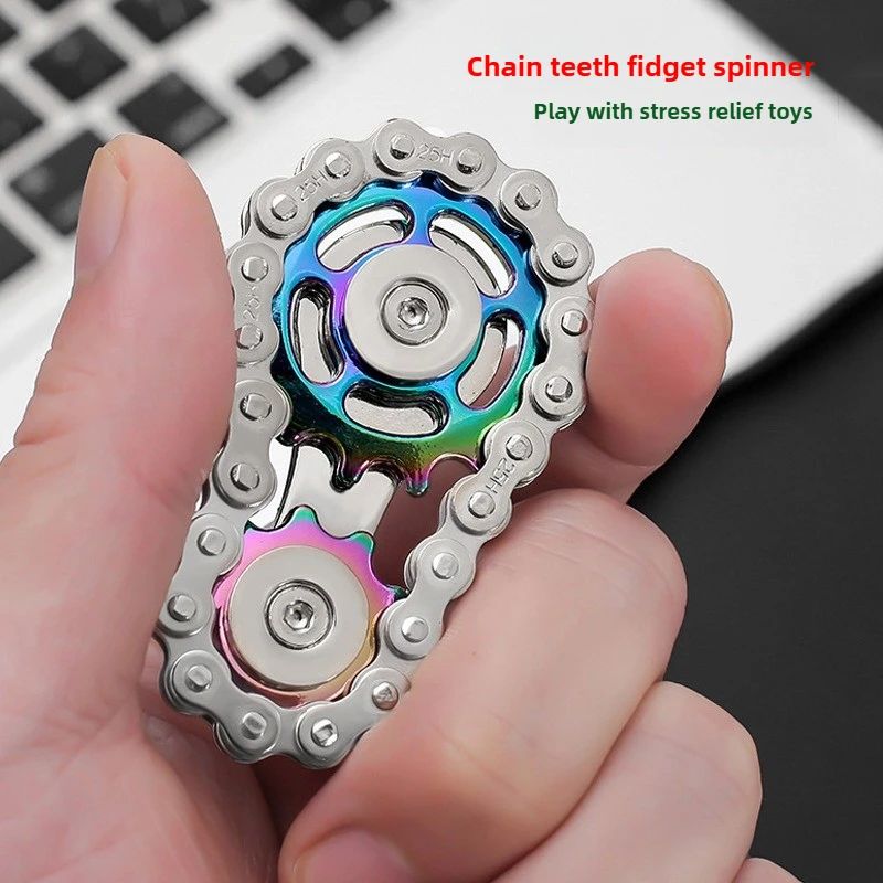 Metal Fidget Spinner Brinquedo de Escritório para Alívio do Estresse Engrenagens Girador de Mão para Adultos decoração de mesa decoração para casa Aliviar o estresse relaxar
