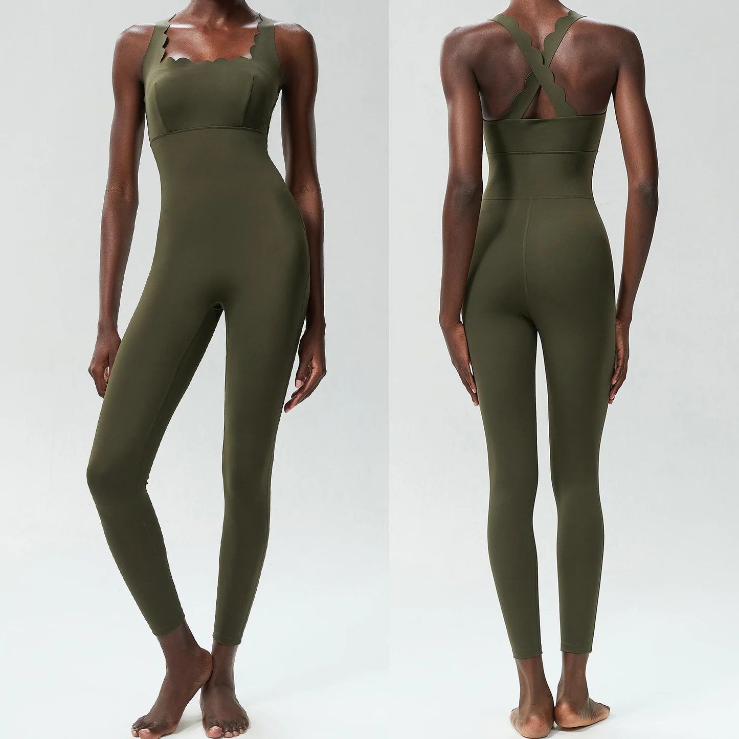 One-Piece Yoga Jumpsuit Women Gym Running Suit Super Soft Slim Fit Fitness Onesie Breathable High Stretch Workout Clothes Tights