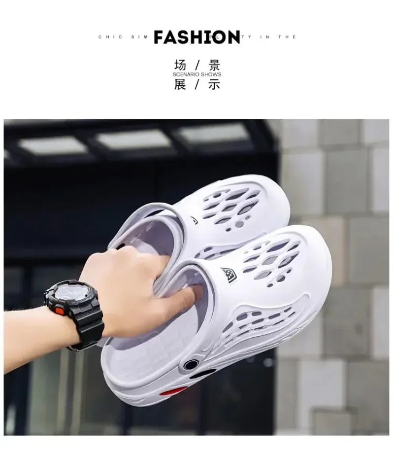 Outdoor Sandals for Men and Women Summer Clogs EVA Slippers Plus Size 47 48 49  Men Garden Shoes Beach Sandals Breathable Clogs