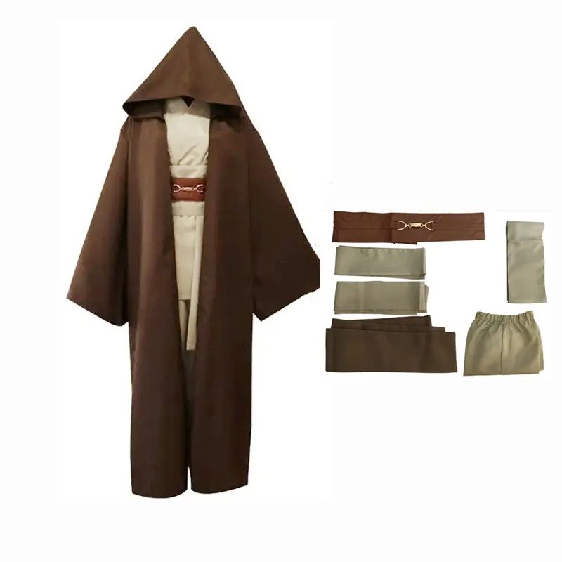 Jedi Knight Star Cosplay Anakin Skywalker Costume Replica Rob Cloak Anime Halloween Party Outfits Clothes Plus Size