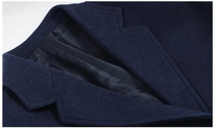 New Men Business Casual Woolen Blazers Jackets Woolen Blends Male Autumn Slim Fit Blazers Coats Mens Clothing