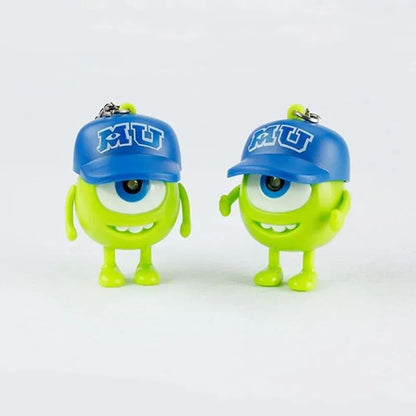 Monsters University Mike Chaveiro Luz de LED Som Anime Wazowski MrQ Bonecos de Ação Pingente Brinquedo Presente Fofo Presente de Aniversário para Crianças