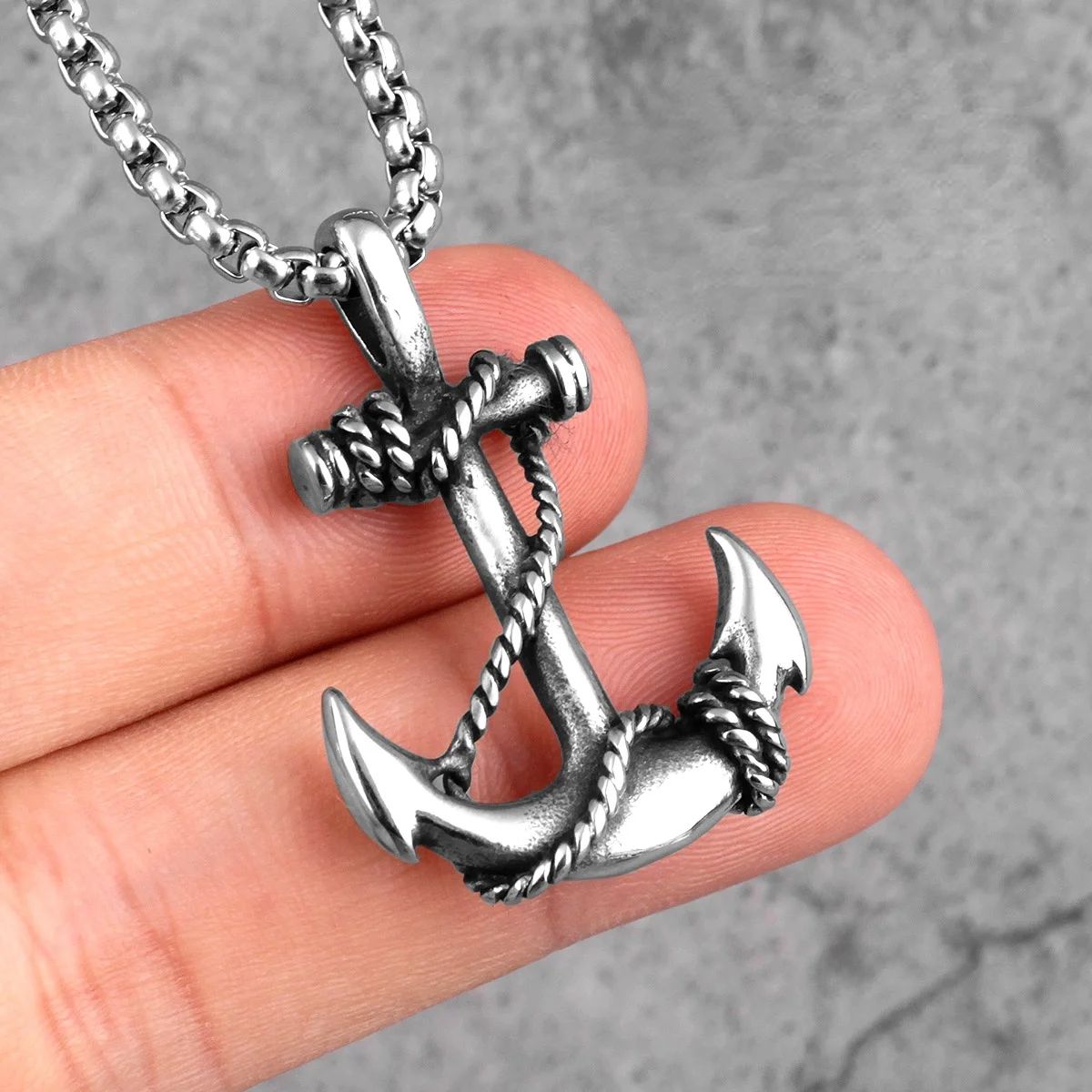 Colares Masculinos Âncora Criativa Mar Marinheiro Corrente Pingentes Punk Rock Hip Hop Único para Homem Menino Joias da Moda Presente Atacado