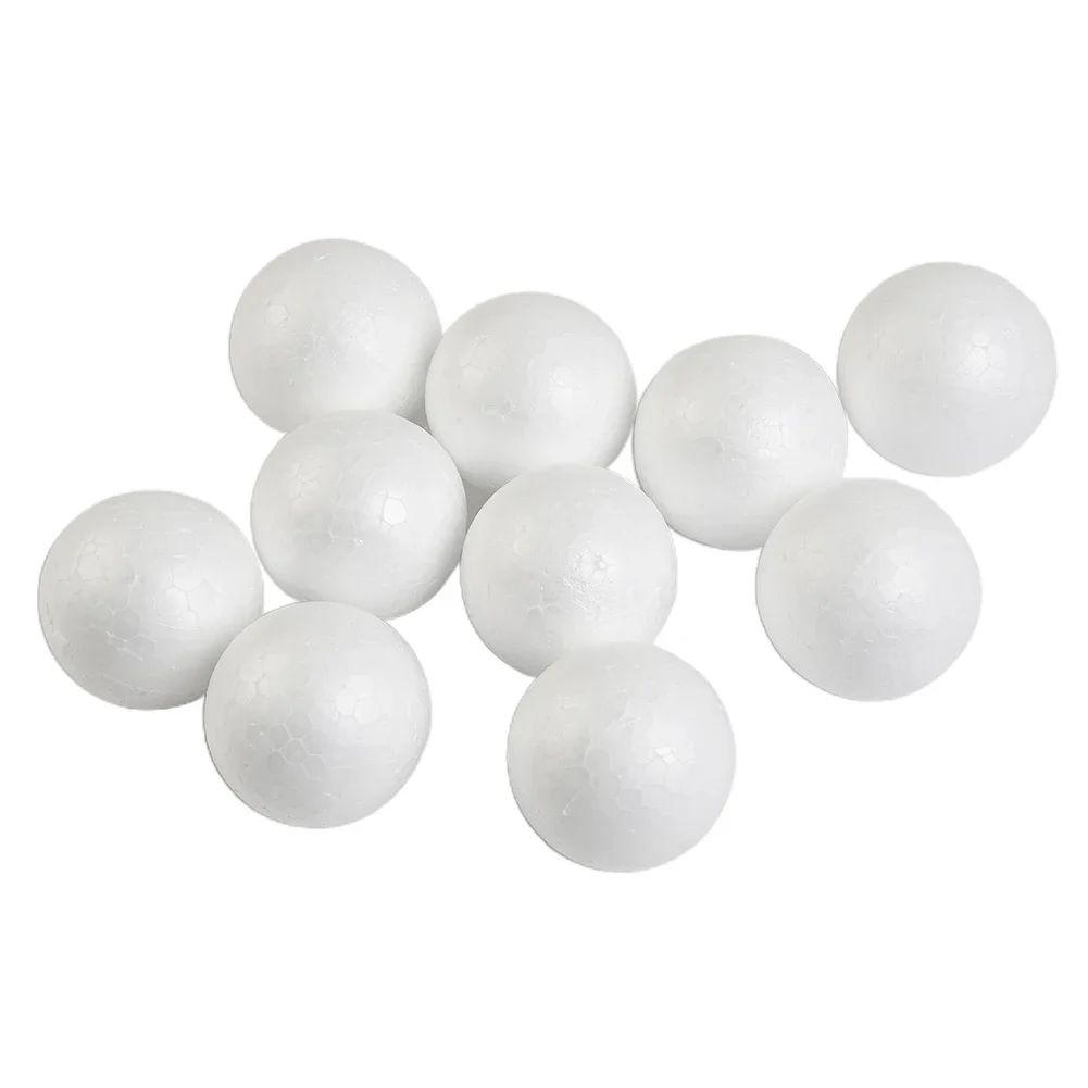 10pcs Solid Foam Ball Polystyrene Balls 50mm-100mm  Round DIY Accessory Handmade For Party Celebration Christmas Decoration