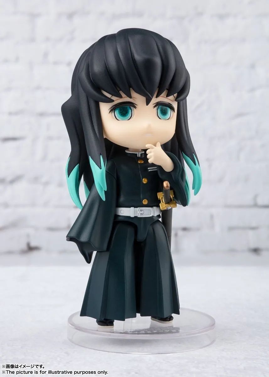 Em Estoque Original Bandai Figuarts Mini Demon Slayer Blade Fornalha Porta Anime Figura Q Versão Bonito Modelo Brinquedos