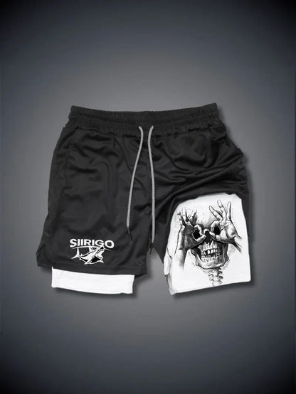 New sports shorts 2 in 1, male, breathable and informal sportswear, double layer, running, M-3XL basketball shorts