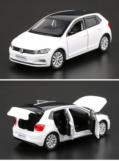 1:32 Volkswagens POLO Liga Carro Modelo Diecasts & Veículos de Brinquedo Metal Carro de Brinquedo Modelo Simulação Miniatura Escala Brinquedos Presente
