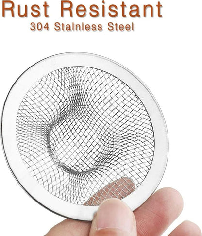 10/1x Stainless Steel Sink Filter Kitchen Bathroom Floor Drain Mesh Filters Drain Basket Waste Screen Hole Trap Strainer Stopper