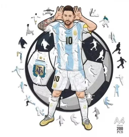 irregular Football Star Wooden Jigsaw Sports Stars Puzzle for Kids Adults Educational Fabulous Gift 300 Pcs DIY Puzzle Toys