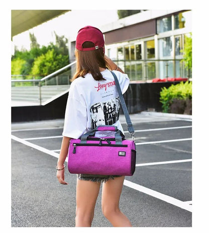 High Quality Women's Travel Bag Men's Outdoor Sports Luggage Handbag Weekend Trip Duffel Bag Female Shoulder Crossbody Bags Pack
