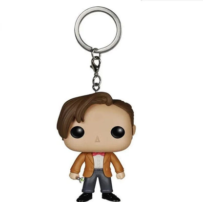 Funko Pop DW Doctors Chaveiro Brinquedo Décimo Doutor Décimo Primeiro Décimo Segundo Doutor Tardis Vinil Boneco Chaveiro