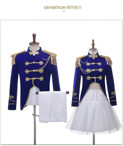 Men Stage Couple Costumes Photo Military Dress Suit Navy Men's and Women's Military Band Uniform Sailor Suit Spring and Autumn