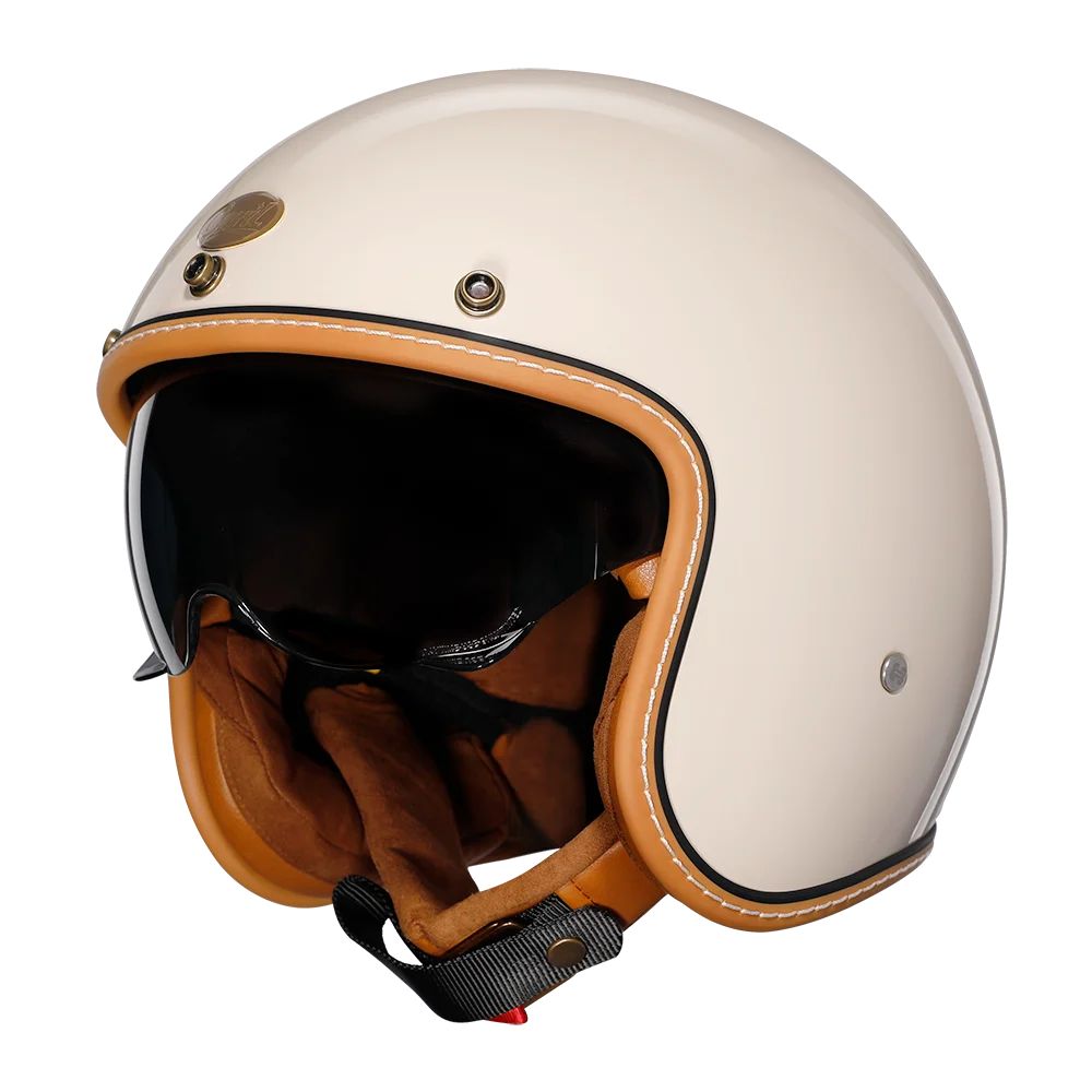 Capacetes Cyril para Motocicletas Acessórios 3/4 Abertos Leves Certificado DOT Segurança Retrô Cascos Moto Capacete