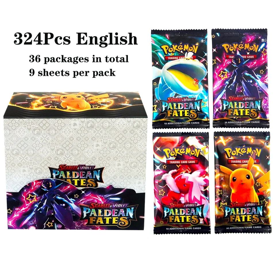 324 pçs/caixa Pokémon TCG: Sol e Lua, Escuridão Incendiada, 36 Pacotes, Caixa de Booster, Jogo de Cartas Pokémon, Brinquedos Colecionáveis, Jogo de Tabuleiro Prismático