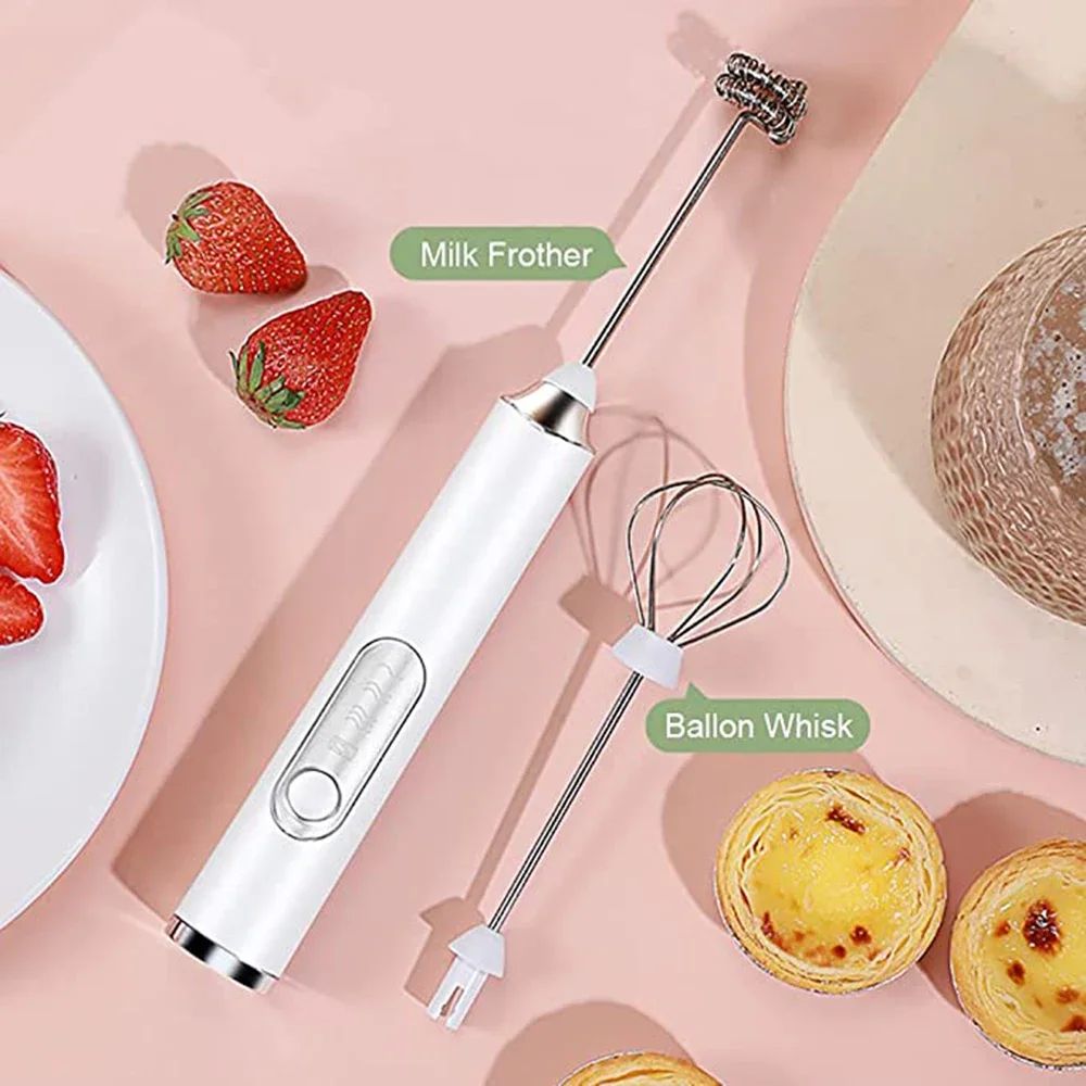 Espumador de Leite Elétrico TINSOL, Portátil Sem Fio, Potente, Recarregável via USB, Prático, Para Café e Leite, Batedor de Cozinha
