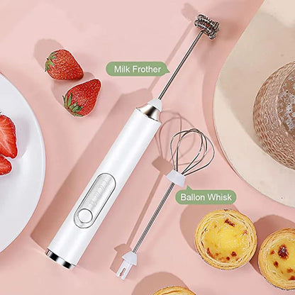 Espumador de Leite Elétrico TINSOL, Portátil Sem Fio, Potente, Recarregável via USB, Prático, Para Café e Leite, Batedor de Cozinha