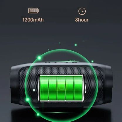 Alto-falantes Bluetooth Portáteis Subwoofer Estéreo Surround Externo Impermeável Caixa de Som Sem Fio Suporte Rádio FM Cartão TF