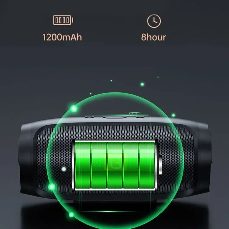 Alto-falantes Bluetooth Portáteis Subwoofer Estéreo Surround Externo Impermeável Caixa de Som Sem Fio Suporte Rádio FM Cartão TF
