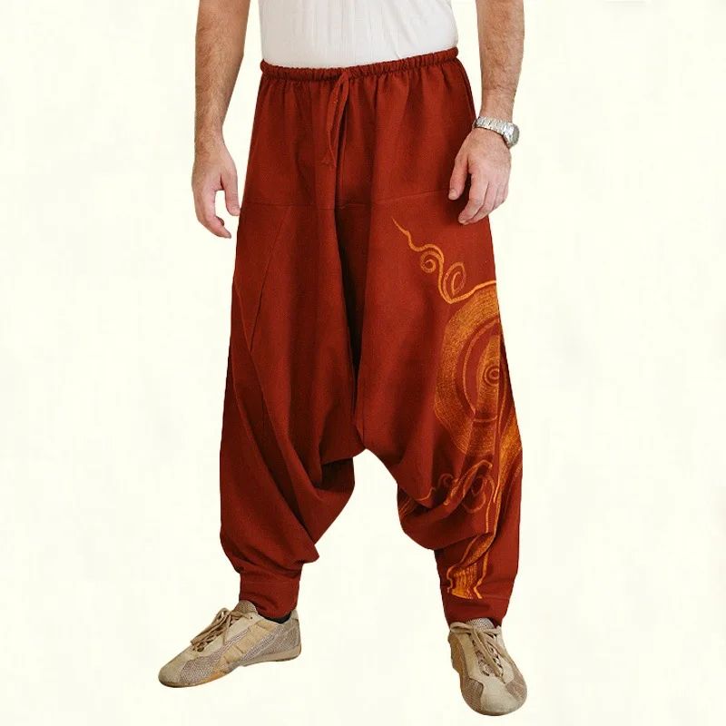 Men's Hippie Yoga Harem Pants Casual Elastic Waist Baggy Men Baggy Hippie Boho Gypsy Aladdin Hippie Boho Aladdin Alibaba Harem
