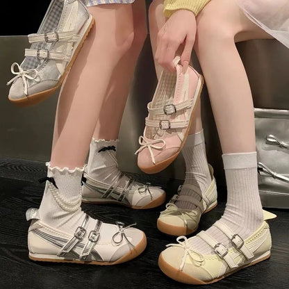 Women Ballet Flats Fashionable Elegant Round Toe Shoes Women Comfortable Street Style Soft Sole Ballet Shoes Mary Jane Shoes