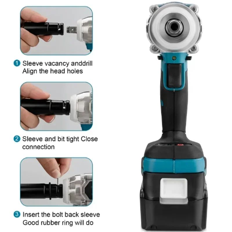 Makita DTW600 3100IPM Chave de Impacto Sem Fio 18V 1/2 Pol. Parafusadeira Sem Escova Chave de Fenda Elétrica Recarregável Ferramenta para Serviço Automotivo