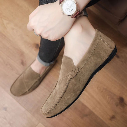 Fashion Suede Men Casual Shoes Male Lazy Shoes Breathable Comfort Slip-on Mens Driving Shoes Luxury Brand Loafers Moccasins