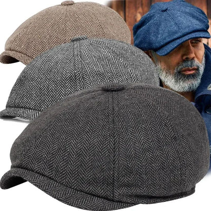 Classic Hat for Men Caps Vintage Retro Tweed Peaky Blinders Beret Hat Flat Peaked Cap Street Hats for Women Men