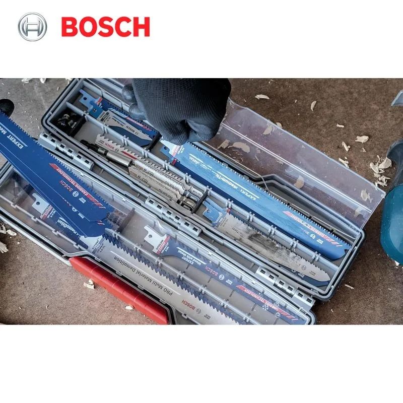 BOSCH 2608438156 Caixa Robusta PRO Grande para Acessórios Serra Sabre Caixa de Armazenamento de Lâminas Acessórios para Ferramentas Elétricas Bosch